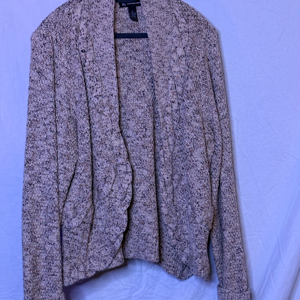 INC International Concepts Cream Cardigan